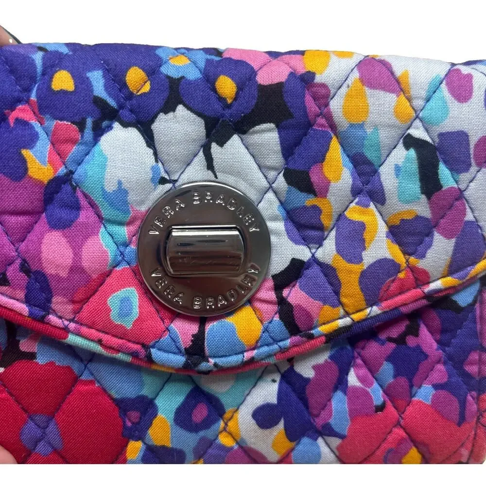 Vera Bradley Impressionista Turn Key Wallet Wristlet RFID Quilted Floral Women